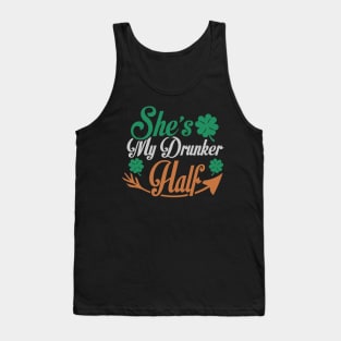 She's My Drunker Half Crop Tank Top